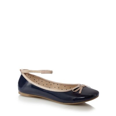 bluezoo Navy bow flats